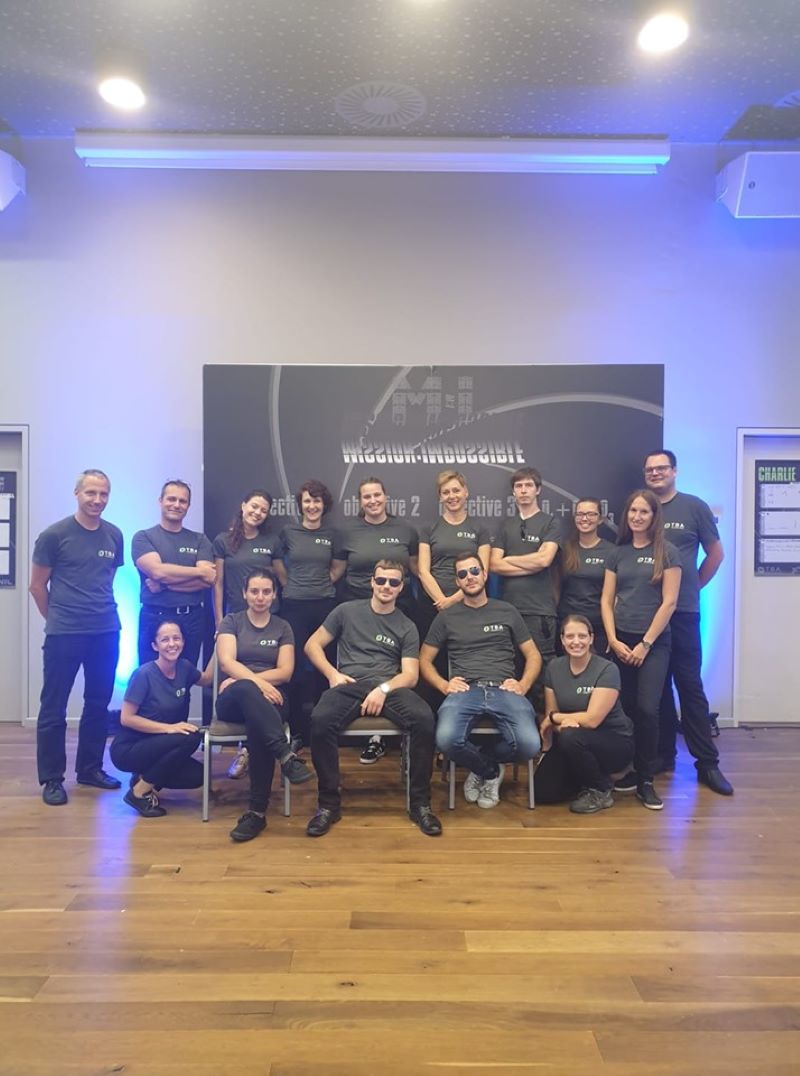 Group photo of TBA's team after Mission impossible team building