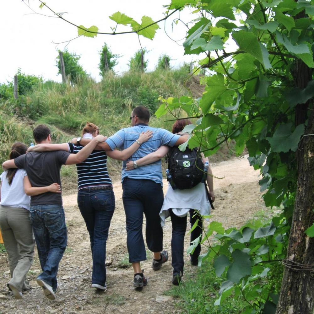 Udeleženci team building programa Med vinogradi in hrami