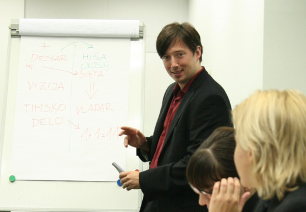 Man giving a presentation