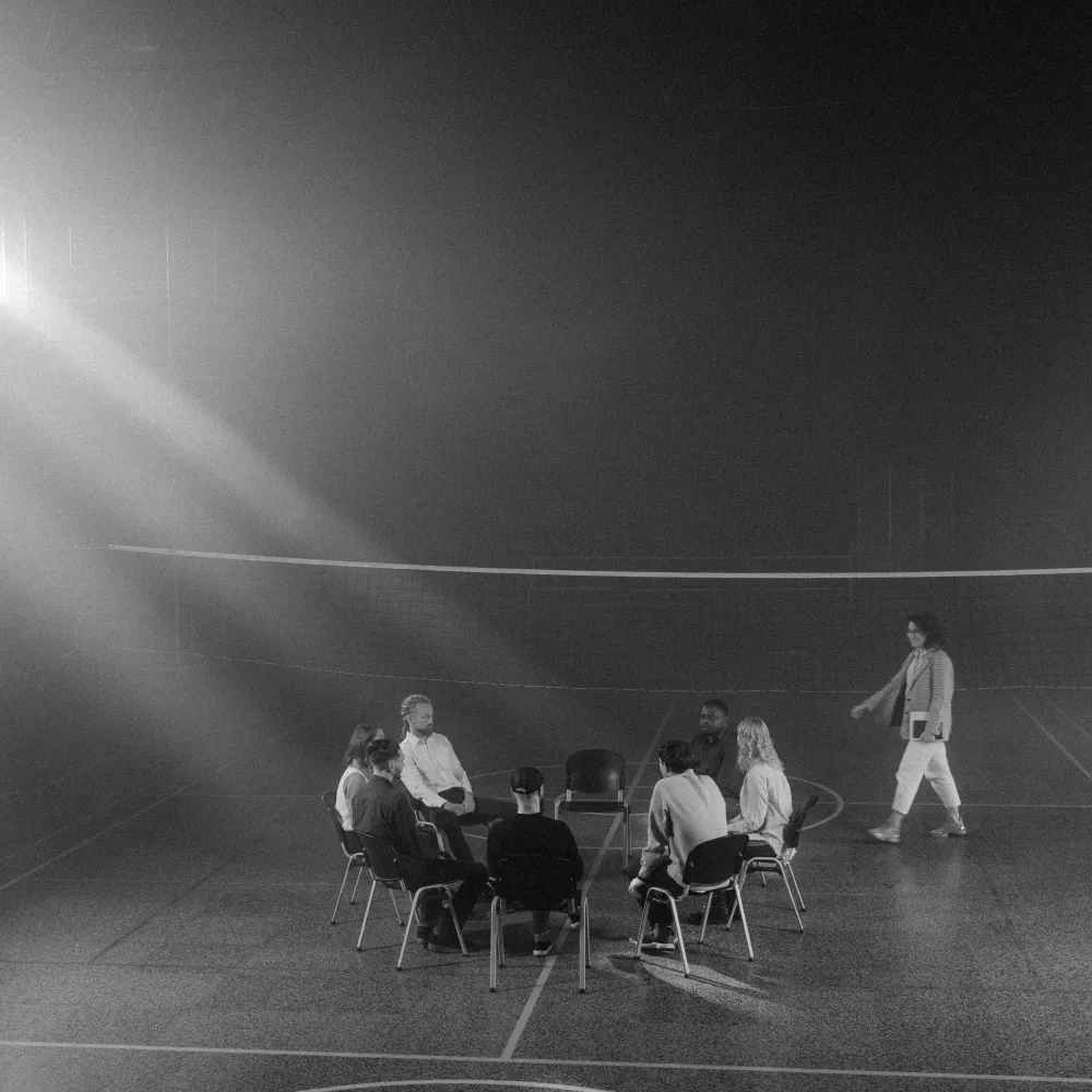 Majhna skupina se pripravja na team building